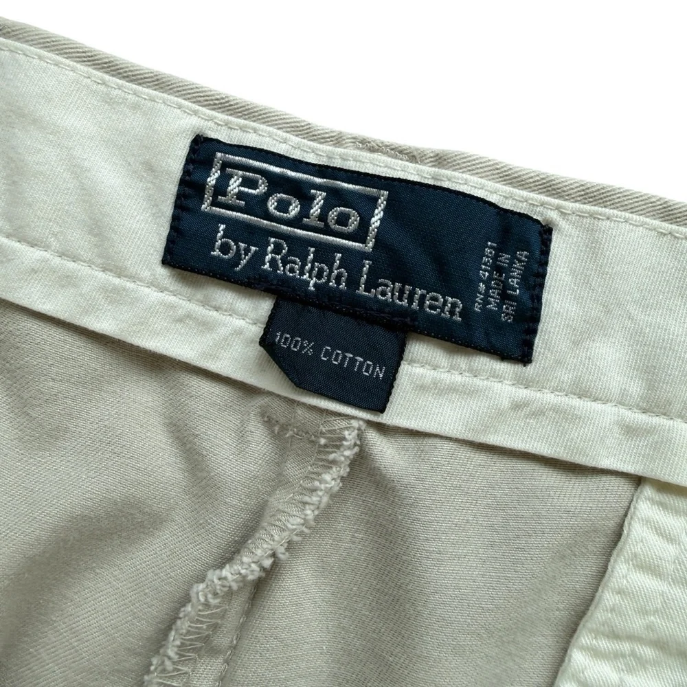 VTG Y2K Polo Ralph Lauren Chino Pants Mens 36x32 Beige Straight Leg Classic Fit